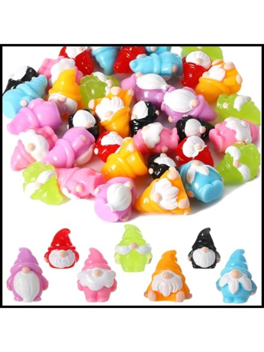 Mini Resin Gnome Figurines 35 Pcs Hand-Painted Garden Decor Set